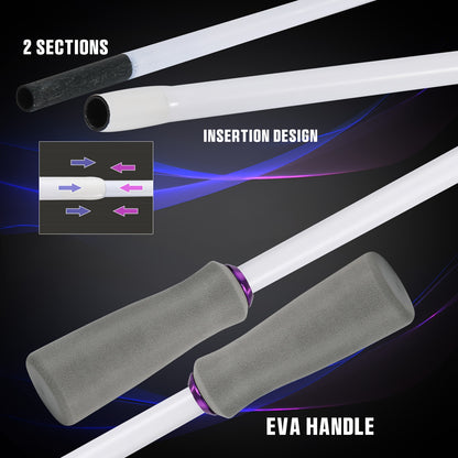 Vara de Pesca de 2 Seções 1,8 m/6 pés Vara de Carbono Duravél,Bonita com Cabo de EVA para Viagem, Pesca de Carpa e Robalo de Água Doce