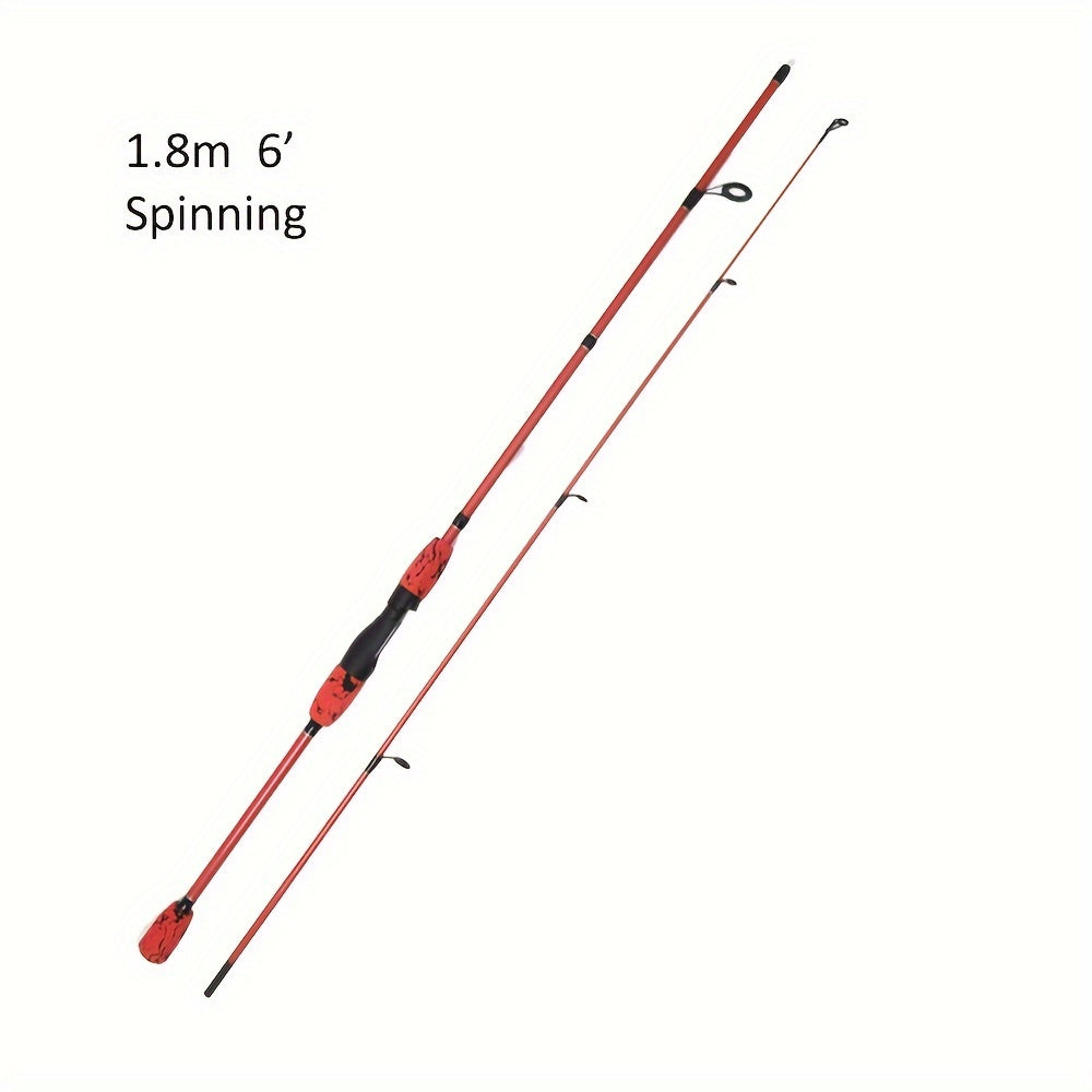 Conjunto de varas de pescar spinning/casting - 1,8 m/6', 2,1 m/7', 2,4 m/8'..