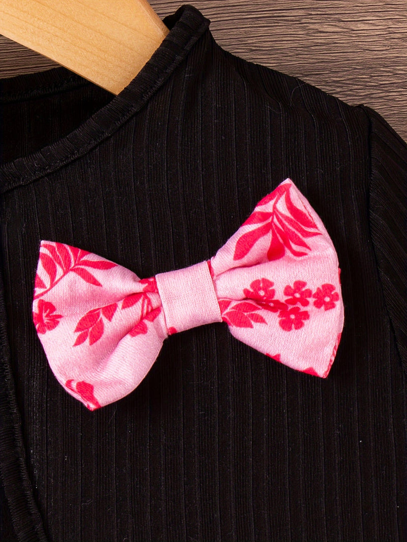 Conjunto de 2 peças de roupa feminina, doce e estilosa, blusa de manga comprida.