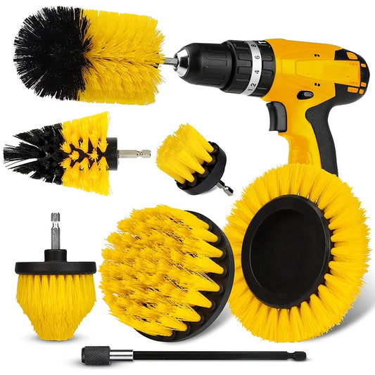 Conjunto de 7 peças de escovas para furadeira, kit de ferramentas de limpeza
