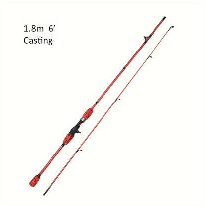 Conjunto de varas de pescar spinning/casting - 1,8 m/6', 2,1 m/7', 2,4 m/8'..