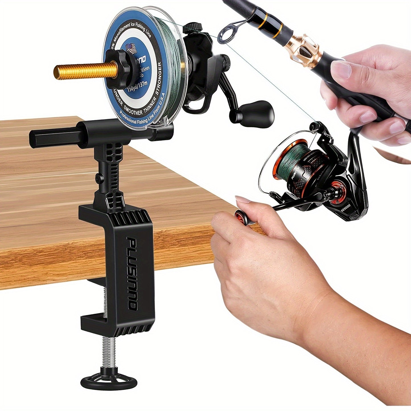 Bobinador de linha de pesca PLUSINNO com função de desenrolamento