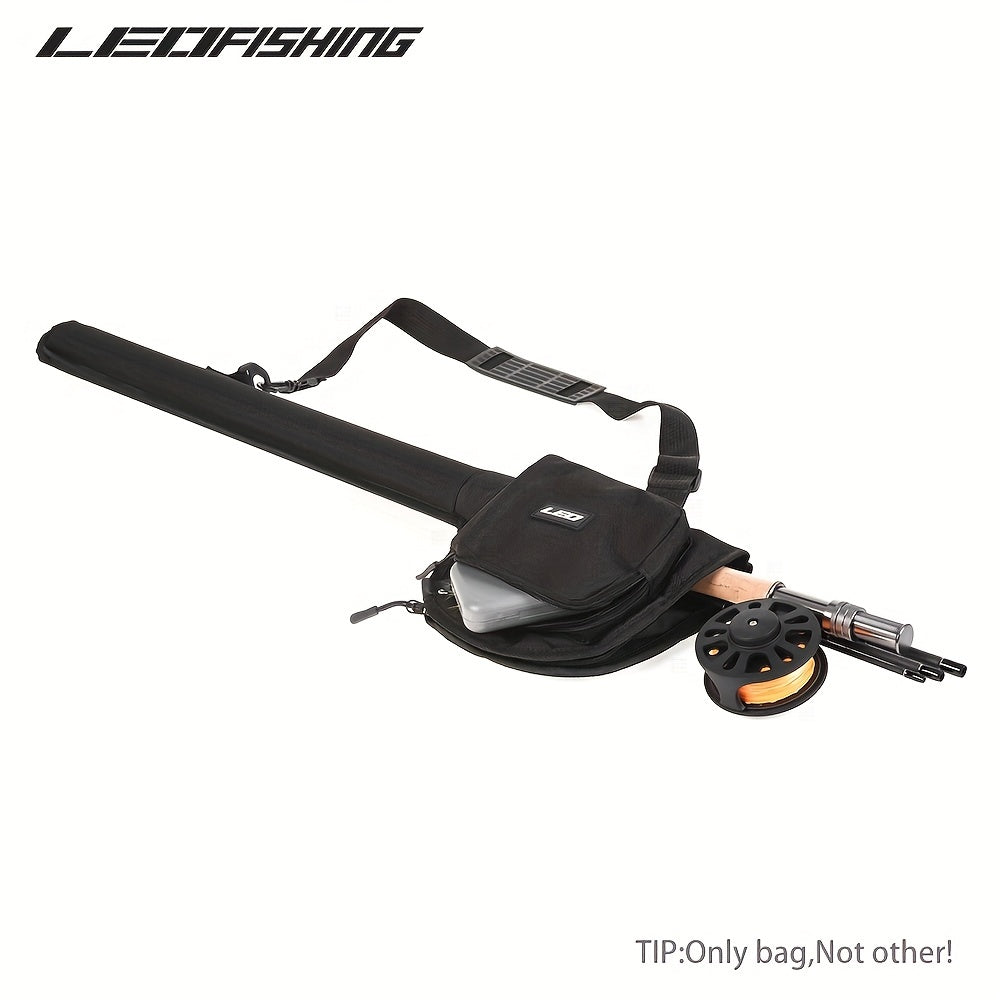 LEOFISHING Estojo de armazenamento de luxo para varas e molinetes de pesca com mosca - à prova d'água, proteção completa, compacto, durável e portátil, bolsa para equipamentos para viagens de pesca em água doce - fácil de transportar e armazenar