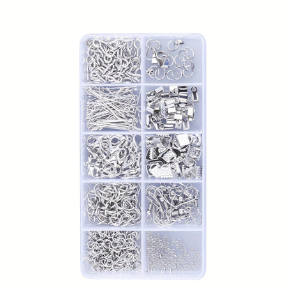 Kit para iniciantes em fabricação de joias com 900 peças, brincos, colares, ETC...