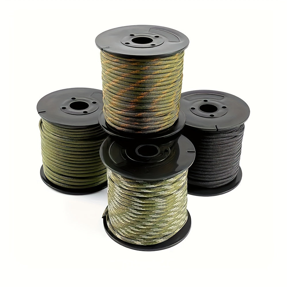 Corda multiuso de 7 fios de 100 pés/1220,47 pol. com cordão de fogo, linha de pesca
