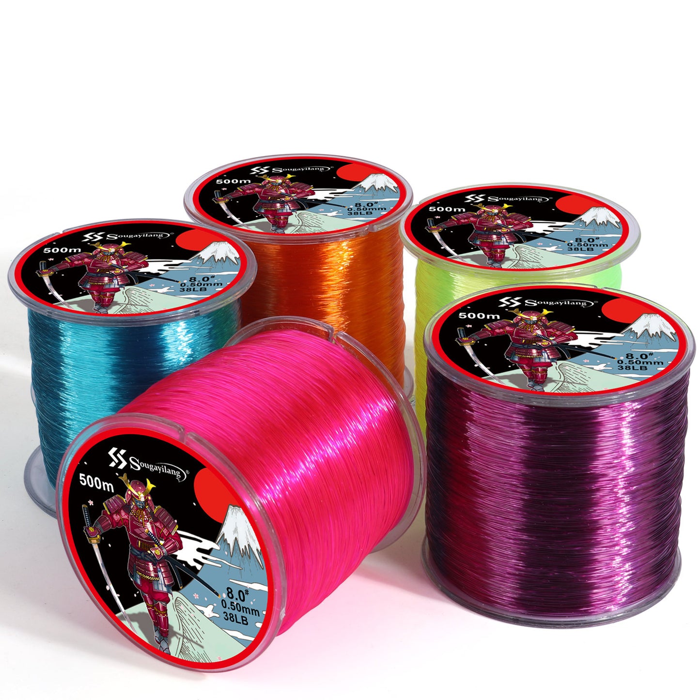 Linha de pesca de nylon monofilamento premium Sougayilang 4X, 500 m/546 jardas,