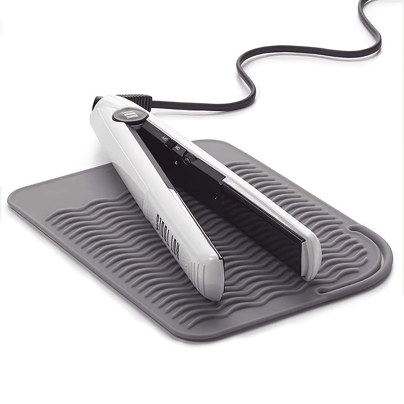 Tapete de silicone premium resistente ao calor para organiza ferramentas de cabelo para modelar sem esforço  Ideal para alisadores de cabelo, chapinhas