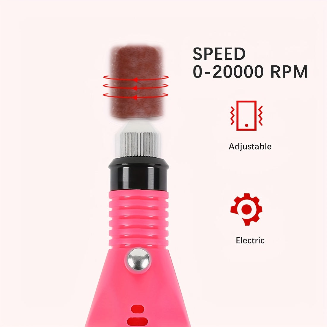 High-Power Cordless Nail Drill Machine - Effortless Gel & Acrylic Nail Polisher - Rechargeable Efile Kit with Variable Speed & Professional Bits for Salon-Quality Manicures at Home - Complete, Safe & Versatile
