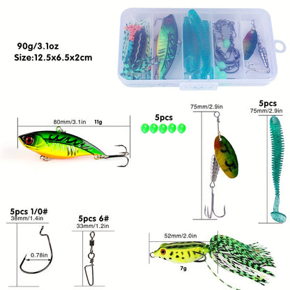 Sougayilang [Estilo Básico] Conjunto de Equipamentos de Pesca, Incluindo Vara de Pesca de Fibra de Carbono de 1,8 m e 5 Seções, Molinete Colorido com Relação de Engrenagem 7.2, Linha de Pesca, Isca de Pesca e Outros Acessórios