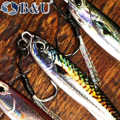 Ultimate Metal Cast Jig Spoon - Isca de pesca impressa em 3D altamente realista com durabilidade 30G/40G/60G.