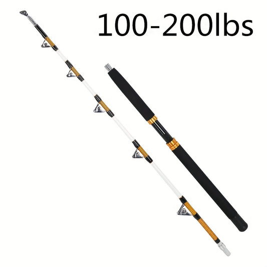 Vara de pesca de corrico de 2 seções - Vara de pesca de jigging lento em água salgada para garoupas, 80-180 libras/100-200 libras, 165 cm/5,4 pés de comprimento
