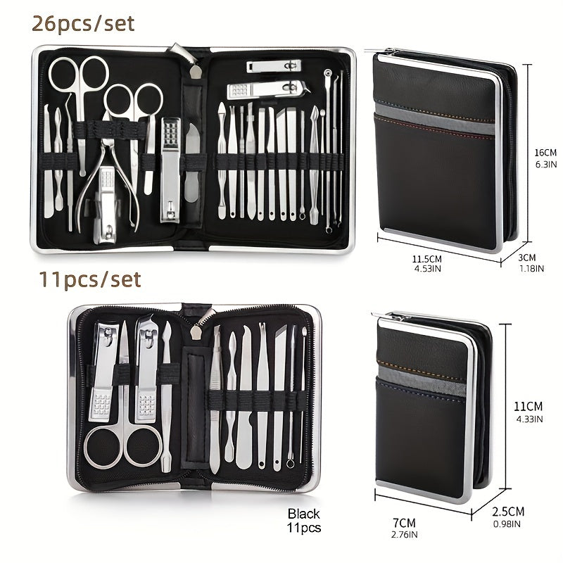 Conjunto de cortador de unhas com 11/26 peças Conjunto de manicure