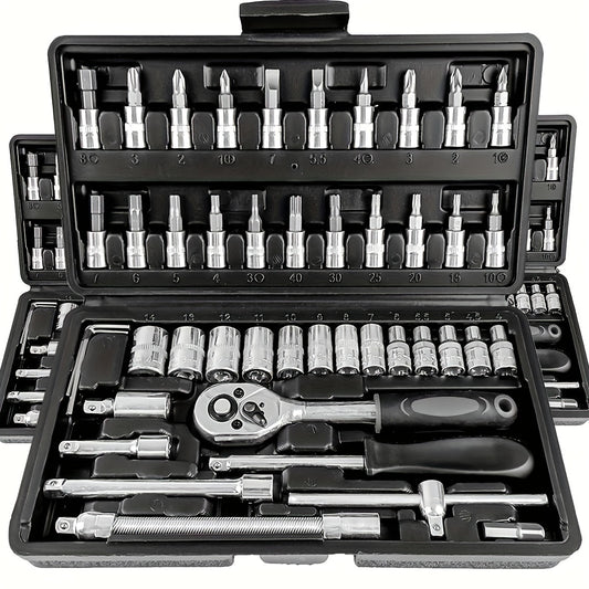 Kit de ferramentas mecânicas automotivas, Chave catraca de alta qualidade.