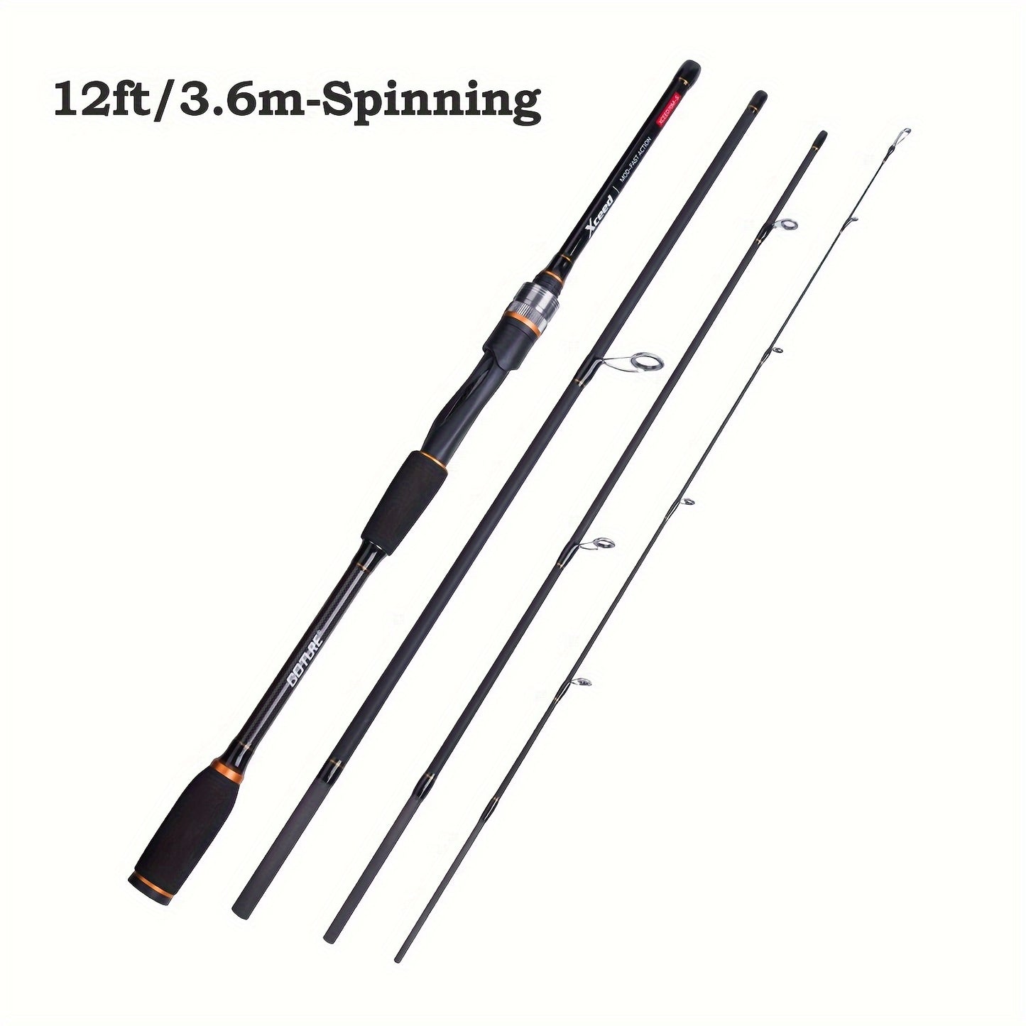 Vara de pesca Goture Xceed de carbono para spinning/casting de 1,98 m a 3,6 m/6,6...