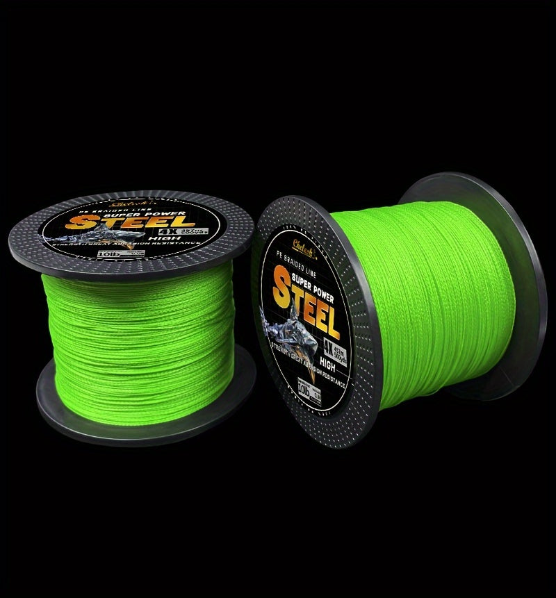Linha de pesca trançada de PE ultradurável de 4 fios 457M/500YDS de 10 a 100 libras