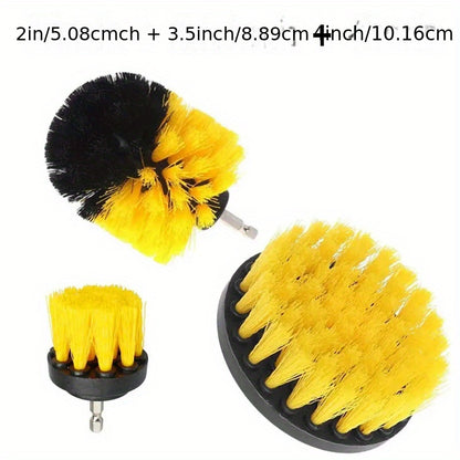 Conjunto de 3 acessórios para escova ,kit de ferramentas para escova de lavagem
