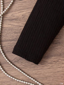 Conjunto de 2 peças de roupa feminina, doce e estilosa, blusa de manga comprida.