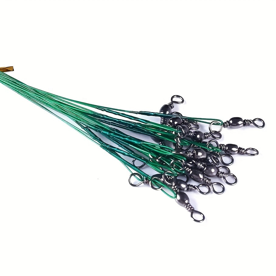 50/100pcs Linha de pesca de aço durável anti-mordida, peças e giratória