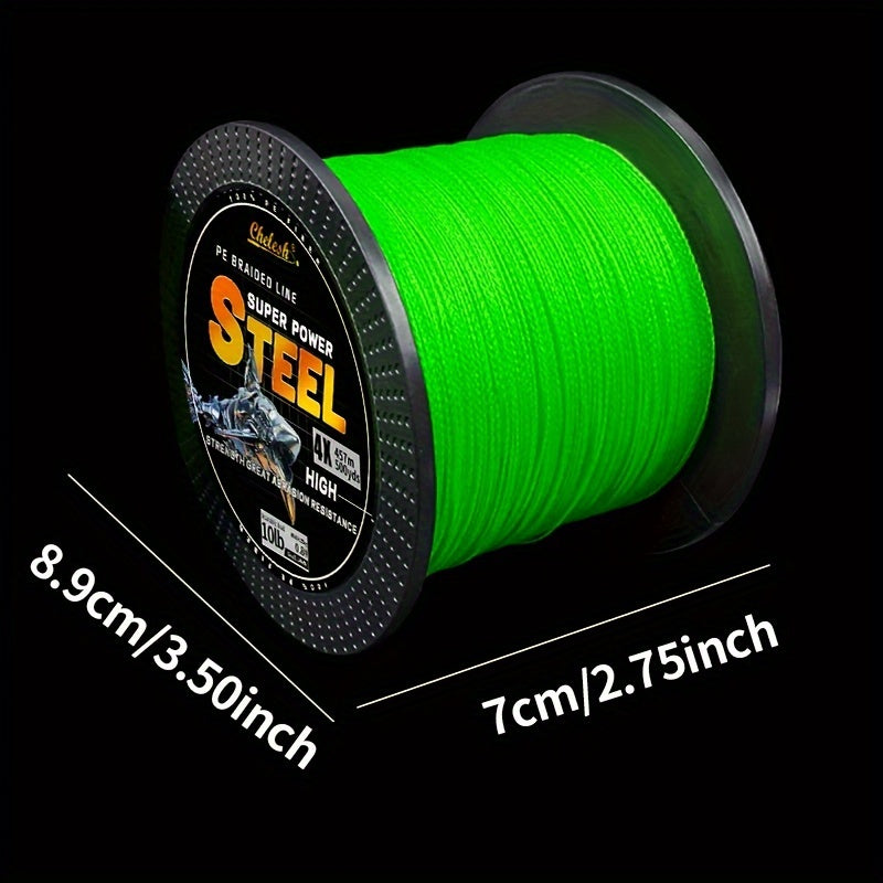 Linha de pesca trançada de PE ultradurável de 4 fios 457M/500YDS de 10 a 100 libras