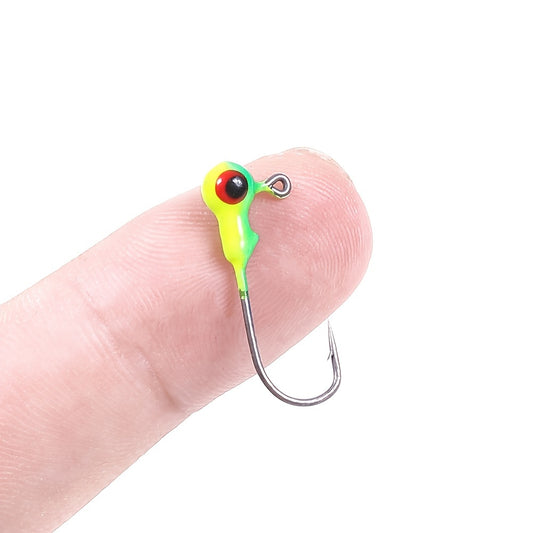 50 peças de iscas vibrantes HENGJIA com cabeça de jig - duráveis e versáteis.