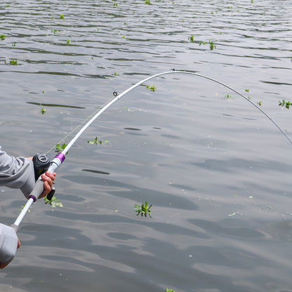 Vara de Pesca de 2 Seções 1,8 m/6 pés Vara de Carbono Duravél,Bonita com Cabo de EVA para Viagem, Pesca de Carpa e Robalo de Água Doce