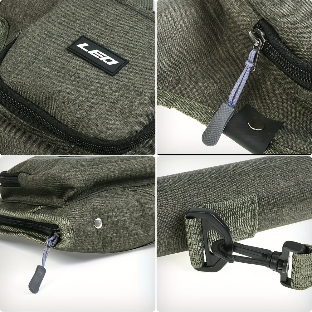 LEOFISHING Estojo de armazenamento de luxo para varas e molinetes de pesca com mosca - à prova d'água, proteção completa, compacto, durável e portátil, bolsa para equipamentos para viagens de pesca em água doce - fácil de transportar e armazenar