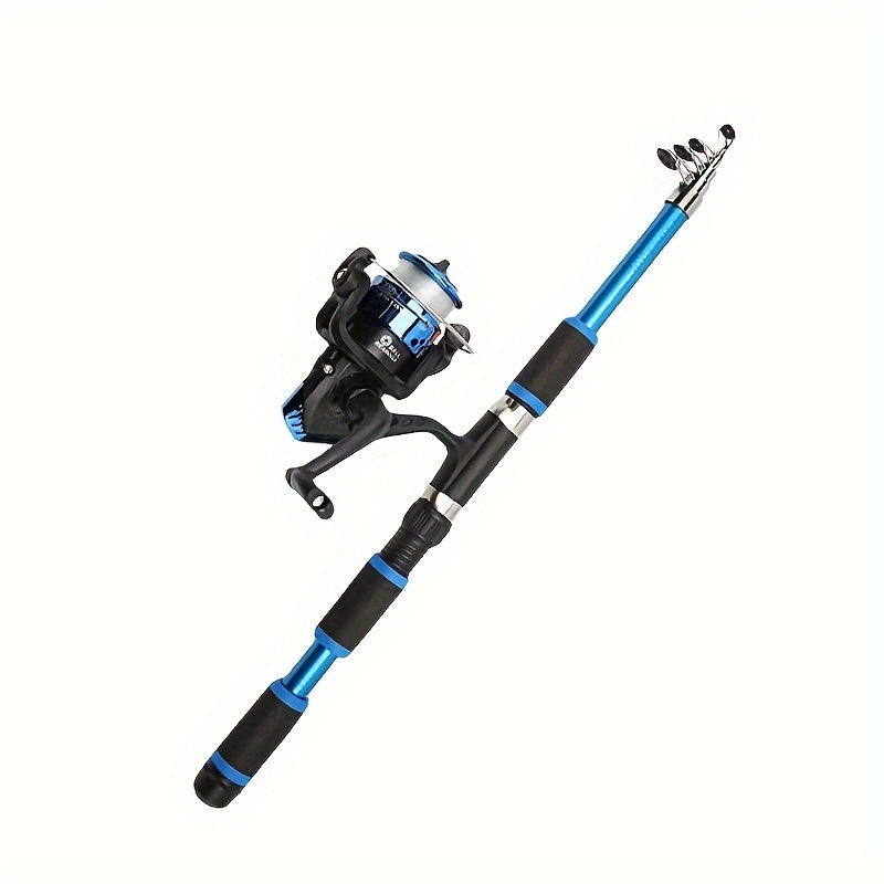 1 conjunto de kit de vara de pesca telescópica premium - portátil, durável e completo..