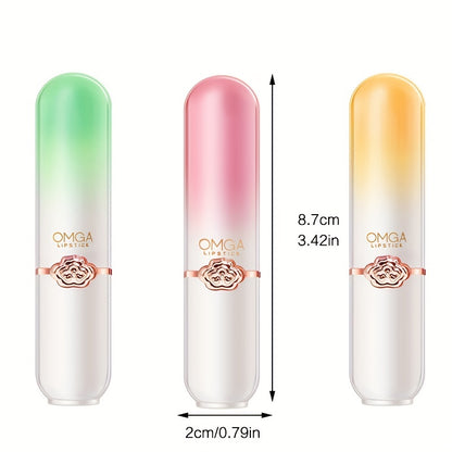 labial hidratante de longa duração que muda de cor.
