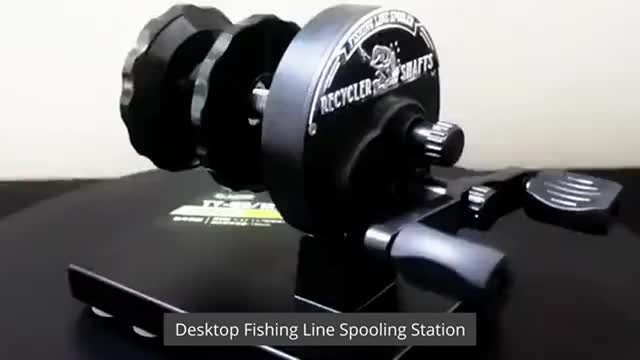 Enrolador de linha de pesca Easy Spool com estação de enrolamento de carretel giratorio