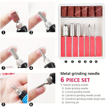 High-Power Cordless Nail Drill Machine - Effortless Gel & Acrylic Nail Polisher - Rechargeable Efile Kit with Variable Speed & Professional Bits for Salon-Quality Manicures at Home - Complete, Safe & Versatile