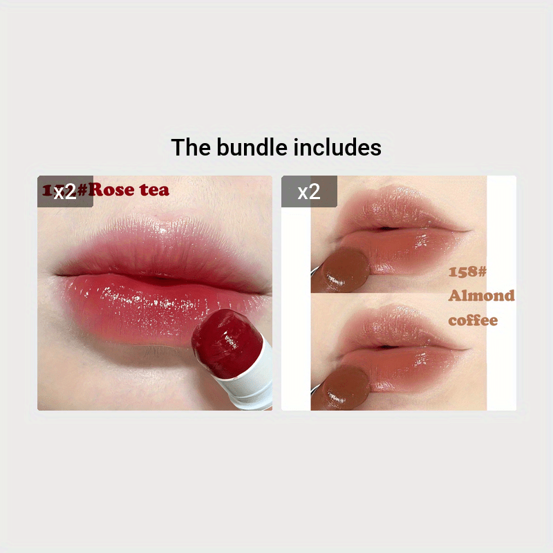 Bálsamo labial com cor, batom hidratante, removedor de pele morta e clareador.