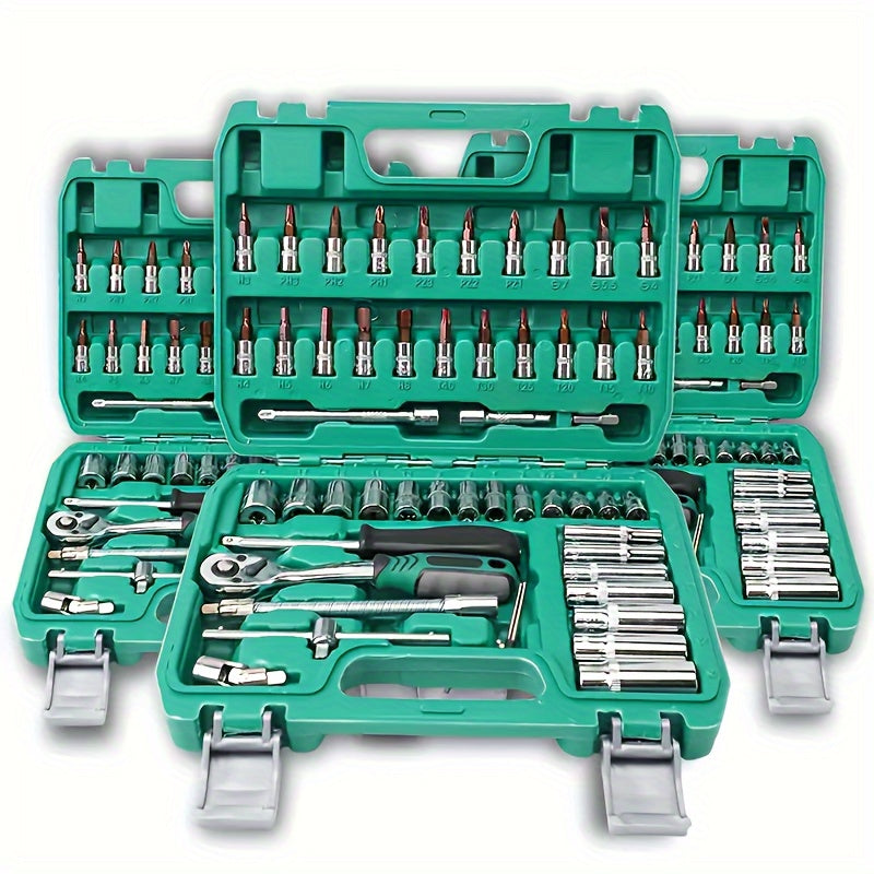 Conjunto de ferramentas de catraca profissional 216/53/46 peças.