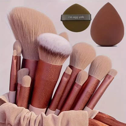 Pincéis de maquiagem macios e fofos,base profissional.