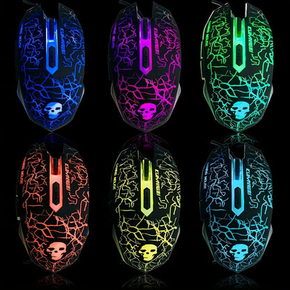 Conjunto de teclado gamer iluminado por LED Rainbow - Combinações de teclado