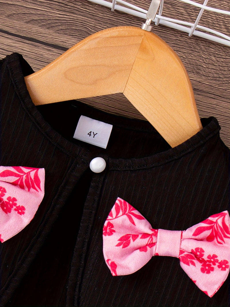 Conjunto de 2 peças de roupa feminina, doce e estilosa, blusa de manga comprida.