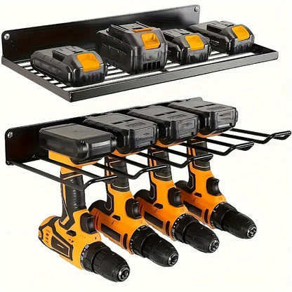 Organizador de ferramentas elétricas de metal resistente com 4/7 suportes.