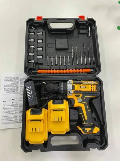 Parafusadeira Furadeira 12V 18V 21V 26V 36V 2 Baterias Com Maleta Completo.