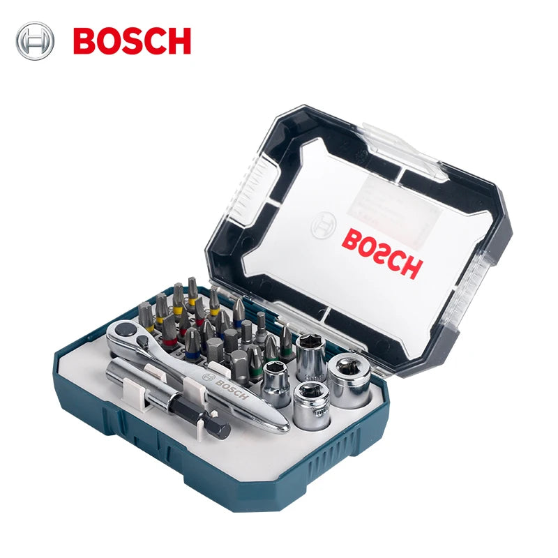 Conjunto de 26 brocas Bosch para chaves de fenda.