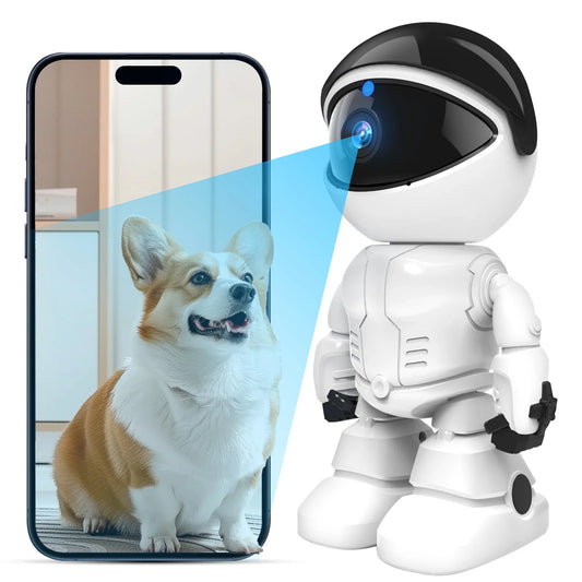 Câmera IP WESECUU Smart Robot 1080P WIFI Robert Network CCTV HD Monitor de bebê Controle remoto Câmera de segurança residencial