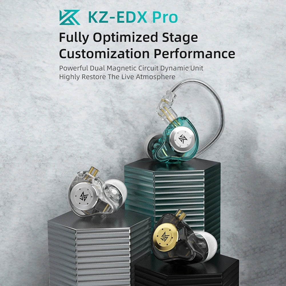 Fones de ouvido KZ EDX Pro.