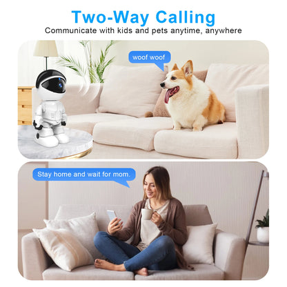 Câmera IP WESECUU Smart Robot 1080P WIFI Robert Network CCTV HD Monitor
