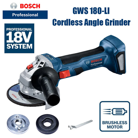 Esmerilhadeira angular sem fio e sem escovas,Bosch GWS 180-LI.