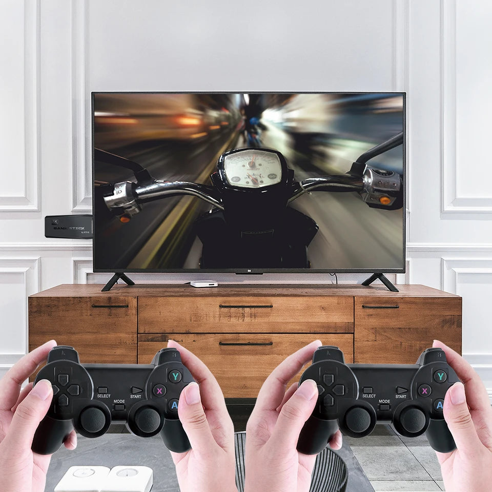 Game Stick 4K HD TV Construído em 20000 jogos Console de videogame com controle sem fio Console de jogos .