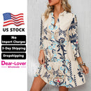 Vestido curto estilo boho com estampa tribal.