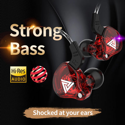 Fones de ouvido com fio de 3,5 mm QKZ AK6 HiFi com qualidade.