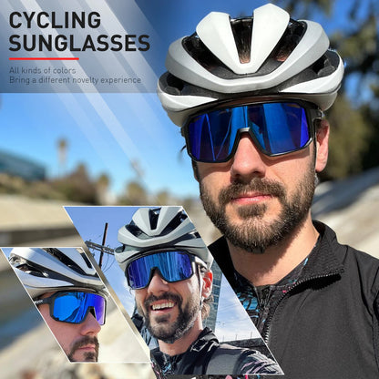 Novos Óculos de Ciclismo Óculos de Sol para Bicicleta UV400 Óculos de Esportes