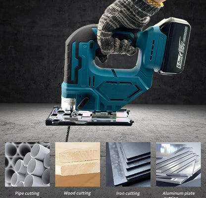 serra curva elétrica Makita de 18V, 3000RPM.