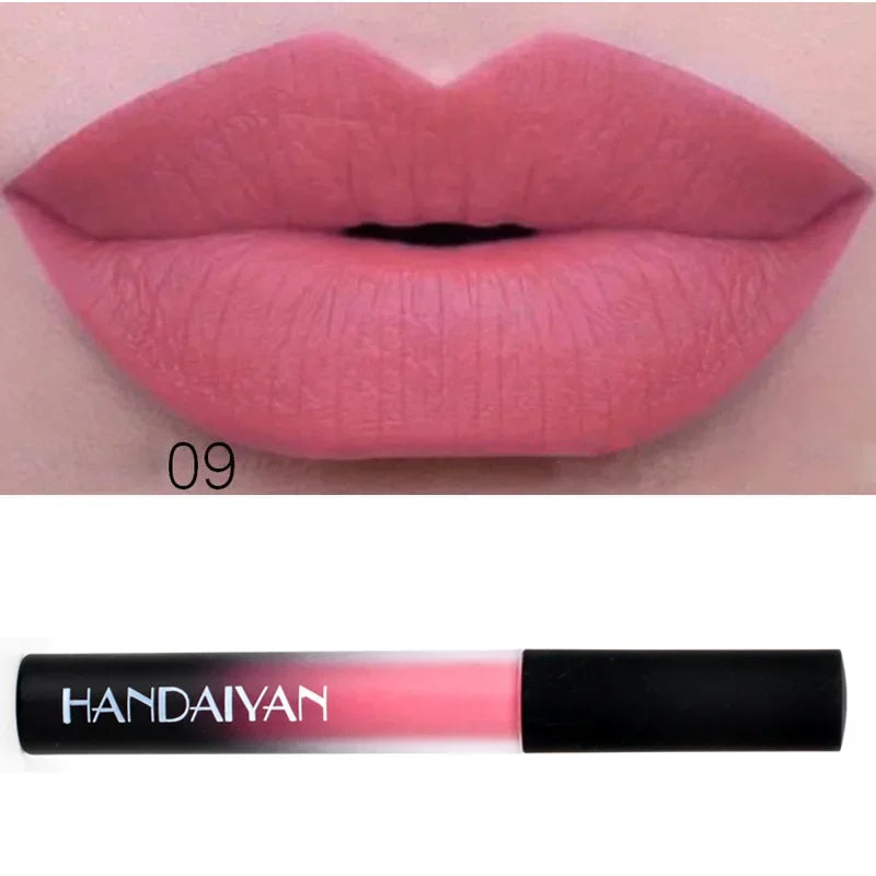 Batom Marrom Nude Chocolate Cor Batom Líquido Brilho Labial.