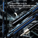 Taco de bilhar profissional com ponta de 12,5 mm, fibra de vidro e carbono