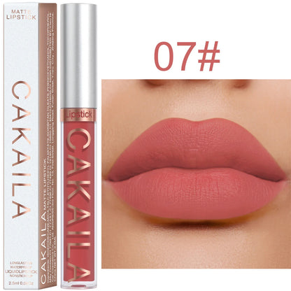 Brilho labial fosco 18 cores atacado, batom líquido barato.